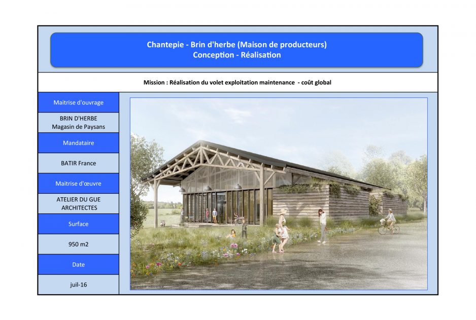 Réalisation du volet exploitation maintenance - Brin d'herbe
