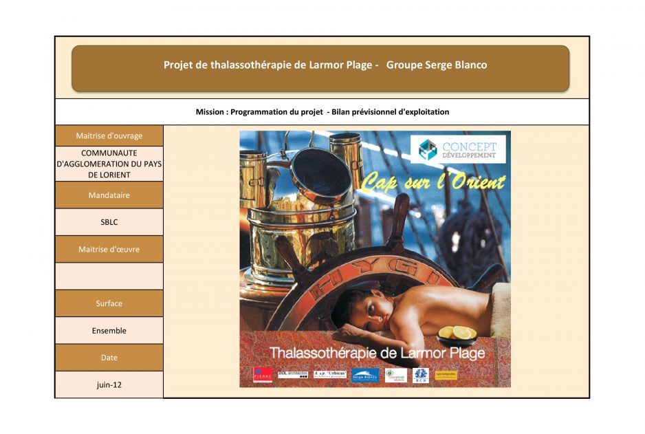 Programmation du projet - Communauté d'Agglomération de Lorient