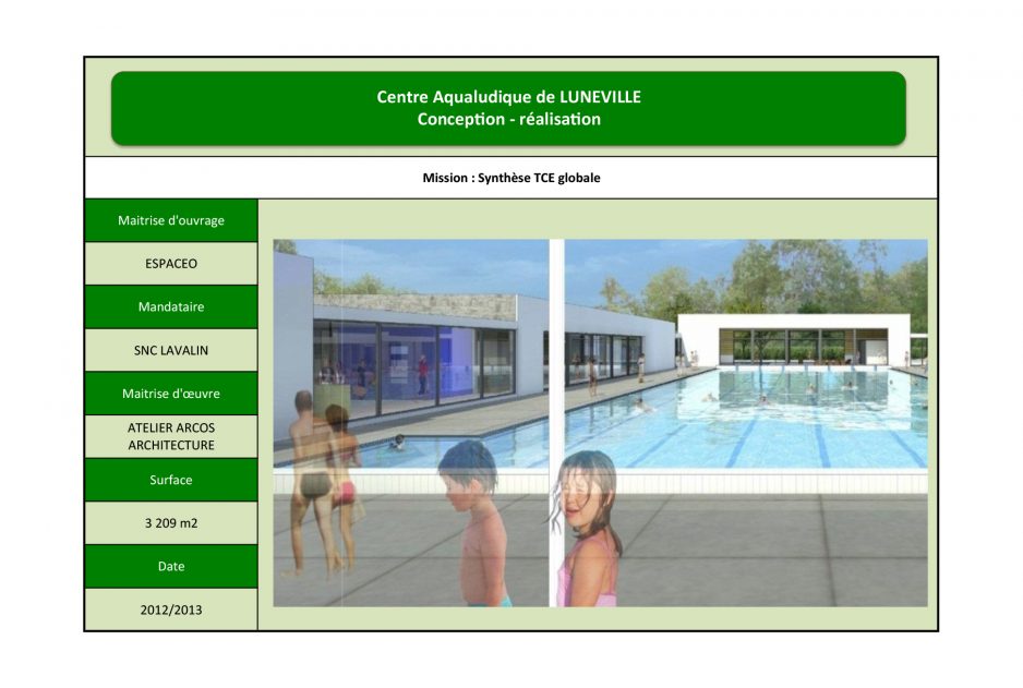 Synthèse TCE - Centre Aqualudique de Luneville