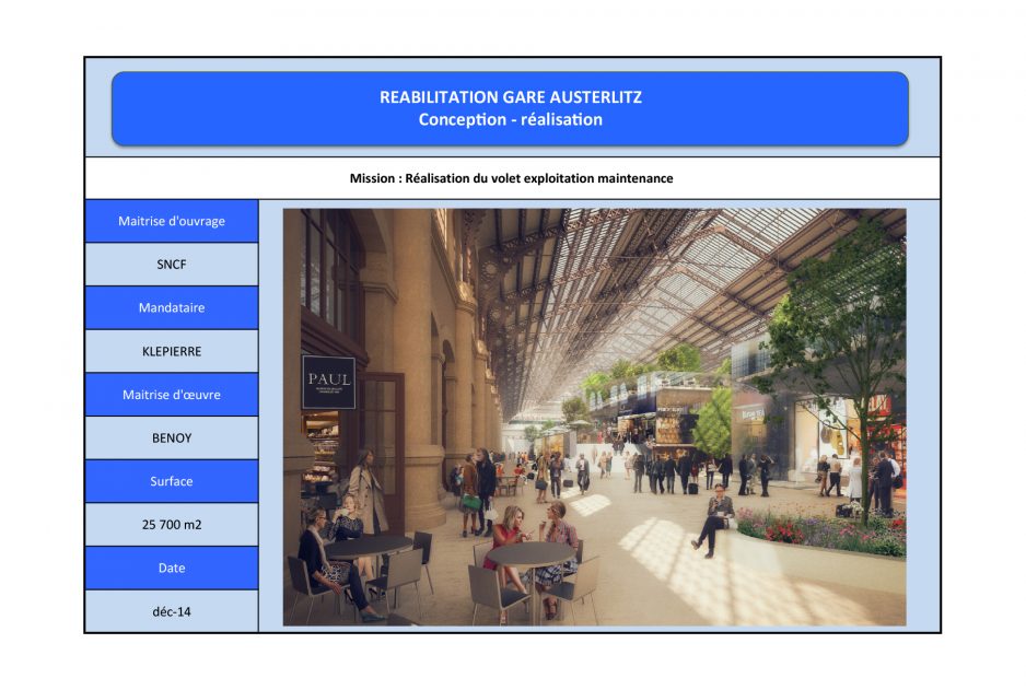 Réalisation du volet exploitation maintenance - SNCF